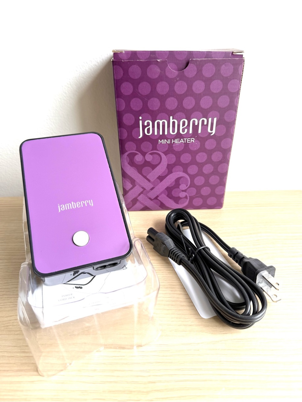 Jamberry Nails Mini Heater Purple Portable Fan Tabletop Nail Wrap Tool NIP